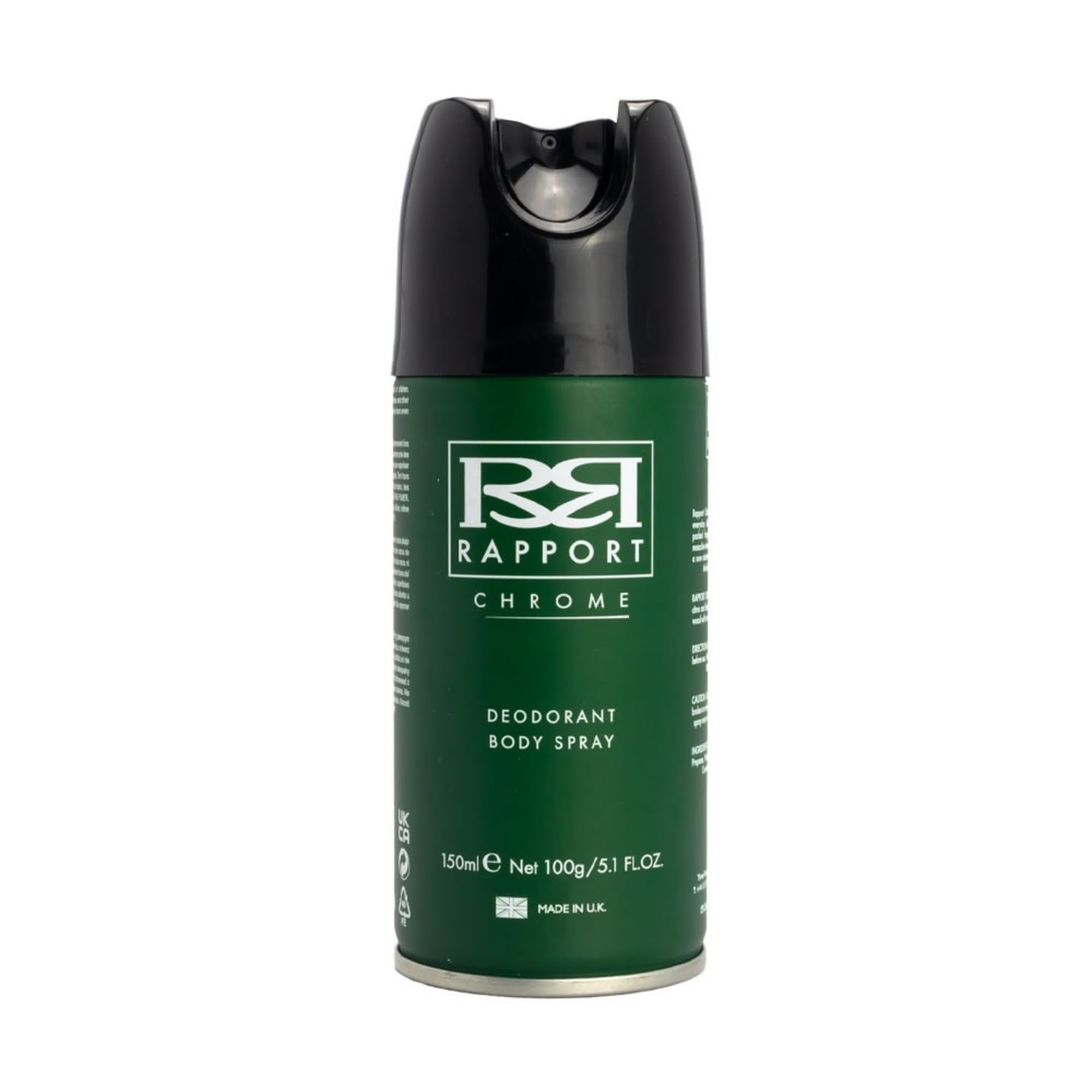 Rapport Chrome Deodorant Body Spray, Citrusy and Woody Every-Day Fragrance for Him, 150ml