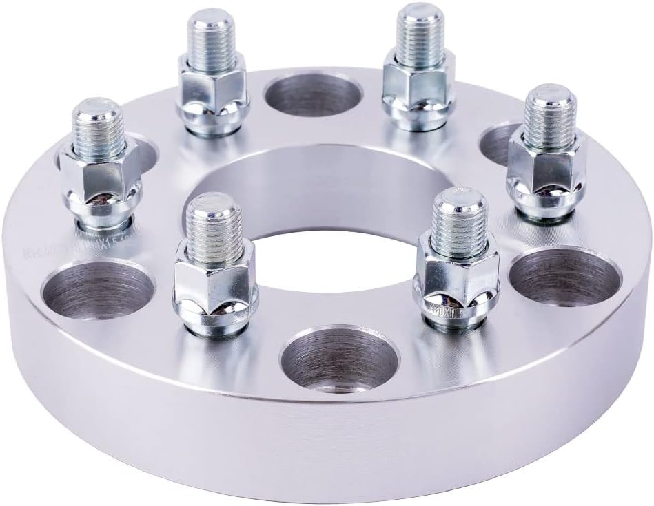 DCVAMOUS 4PC 6x5.5 to 6x120 Wheel Adapters 1.25 Inch 14x1.5 Studs Compatible with Chevy GMC 6 Lug for 1999-2022 Silverado Sierra 1500 | 1988-2022 Suburban Yukon | 1995-2022 Tahoe | 2019-2022 RAM1500