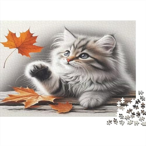 Puzzle de gato de 1000 piezas con corte preciso y cartón de alta calidad para adultos