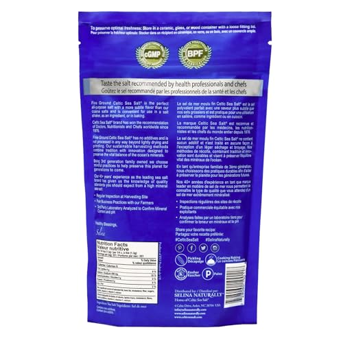 Image of Celtic Sea Salt Fine Ground, Unrefined Mineral Salt for Cooking, 1 lb | Soft fine grains with 70+ trace minerals for everyday cooking, baking, and seasoning; hand-harvested, lab tested