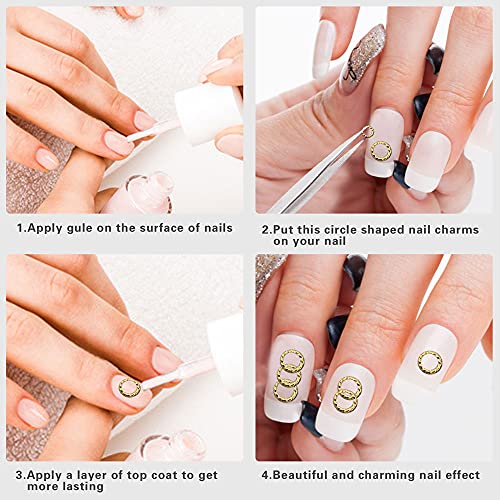 Gold Nail Art Studs, 1000 Pcs Round Metal Sequins Nail Charms For Women Girls Diy Nail Art Decorations #TOP5