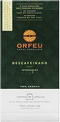 ORFEU Cápsulas De Café Descafeinado Orfeu Compatível Com Nespresso Contém 10 Cápsulas