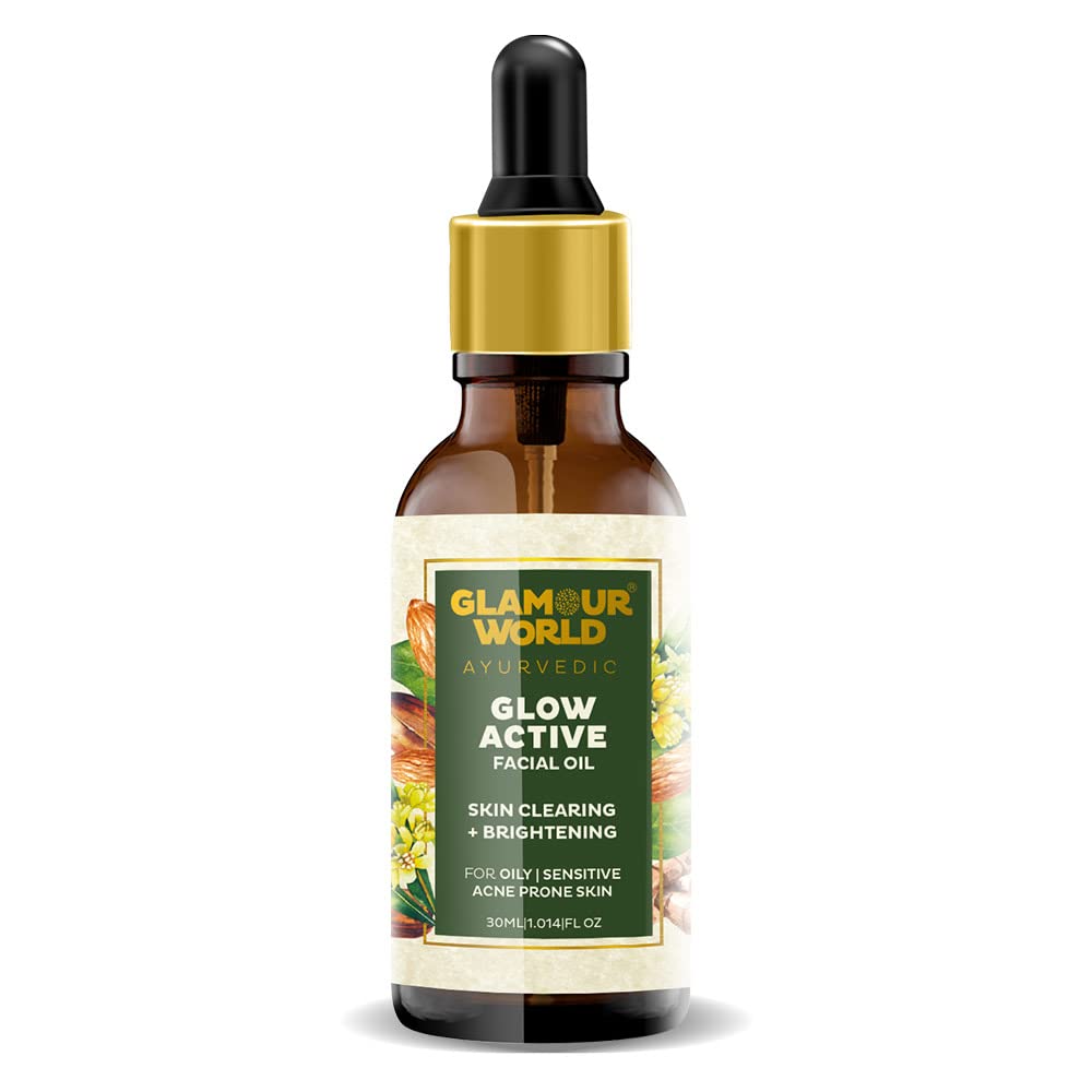 Glamour World Ayurvedic Glow Active Facial Oil, 30ml | For Oily | Sensitive | Acne prone Skin-image-15