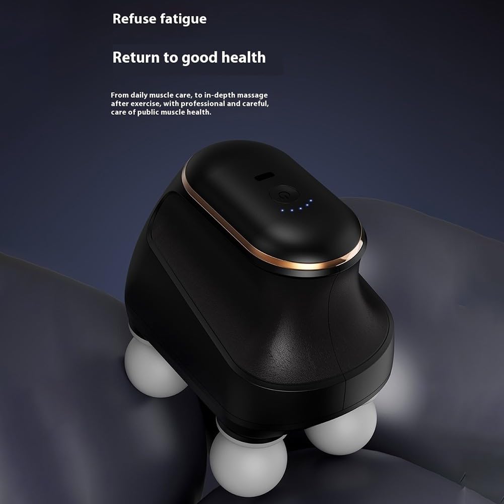 Faszienmassagegerät, 4 Kopf-Faszienmassagegerät, Tiefenmuskelentlastung, wiederaufladbar, über USB, 5 verstellbare Stufen, Multi-Kopf-Faszienmassagegerät, Muskelentspannungsmassage (weiß)