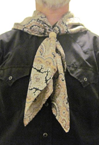 Wyoming Traders Men's Cowboy Buckaroo Square 100% Silk Wild Rag Scarf 343