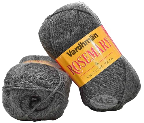 Image of M.G ENTERPRISE Rosemary Light Mouse Grey 100 GMS Wool Ball Hand Knitting Wool /Art Craft Soft Fingering Crochet Hook Yarn, Needle Knitting Yarn Thread Dyed-JQ Art-AAFA