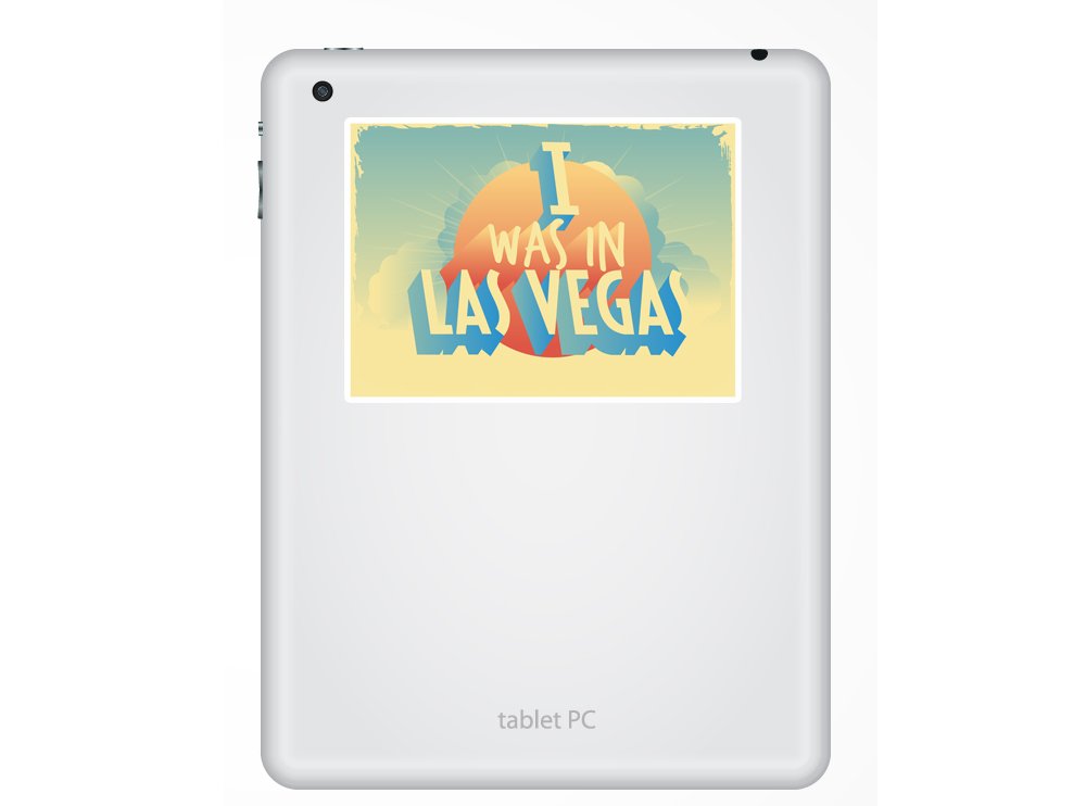 2 x 30cm/300mm sono stato a Las Vegas Vintage Adesivi vinilici bagagli di viaggio #7289