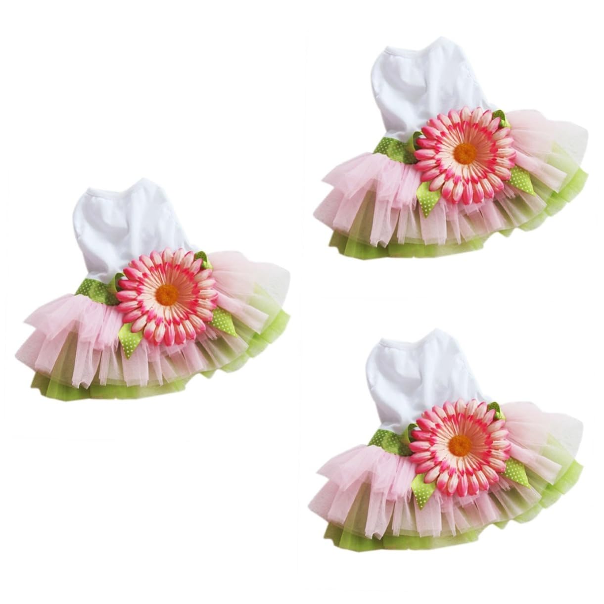 Robe à imprimé floral tournesol pour chien Beavorty lot de 3