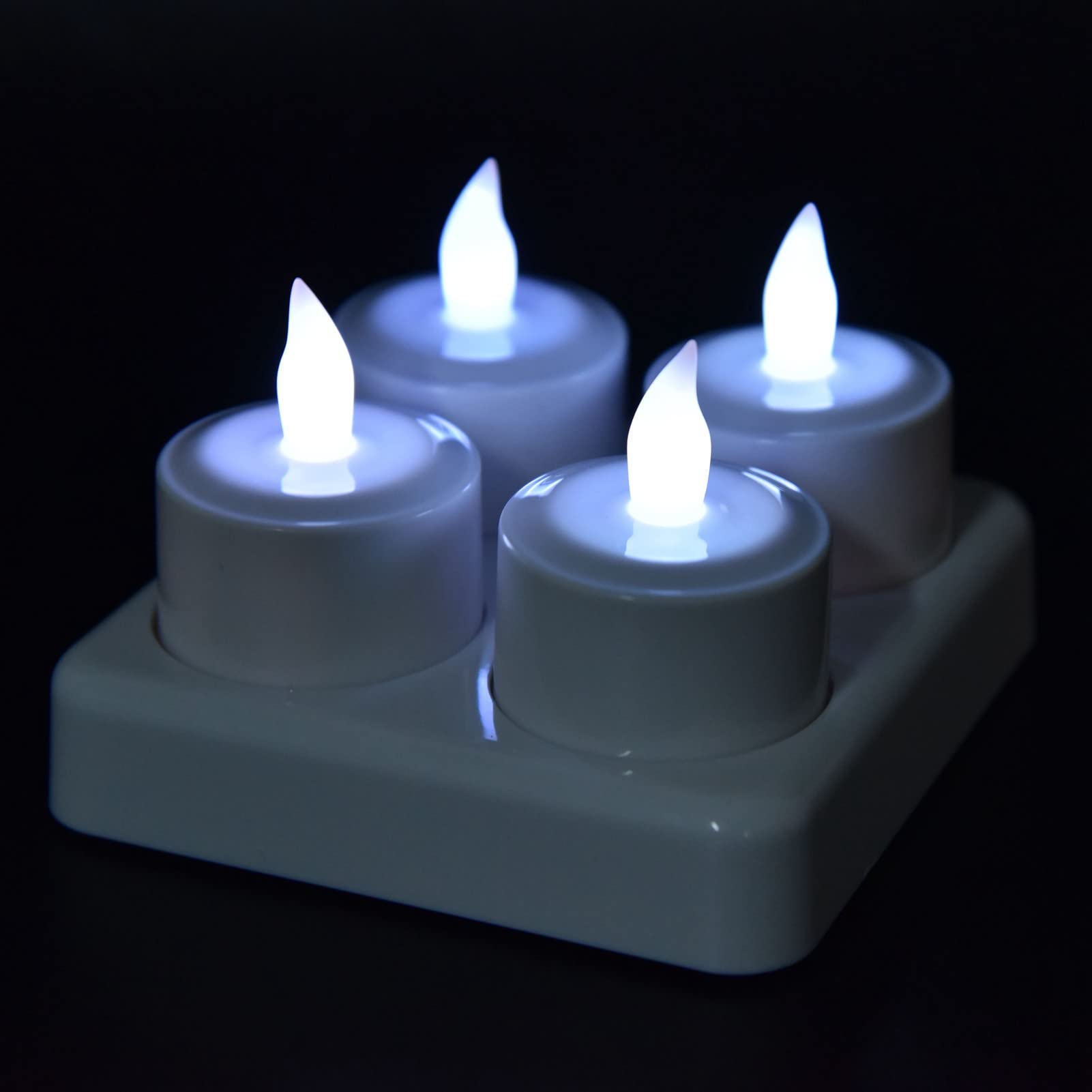 Fdit Candele LED Ricaricabili Senza, Colorati con Effetto Tremolante e | Struttura in Plastica, 4h di Ricarica/30h D’uso, Batteria Al Litio 3,7V, per Matrimoni, Feste e Decorazioni Natalizie