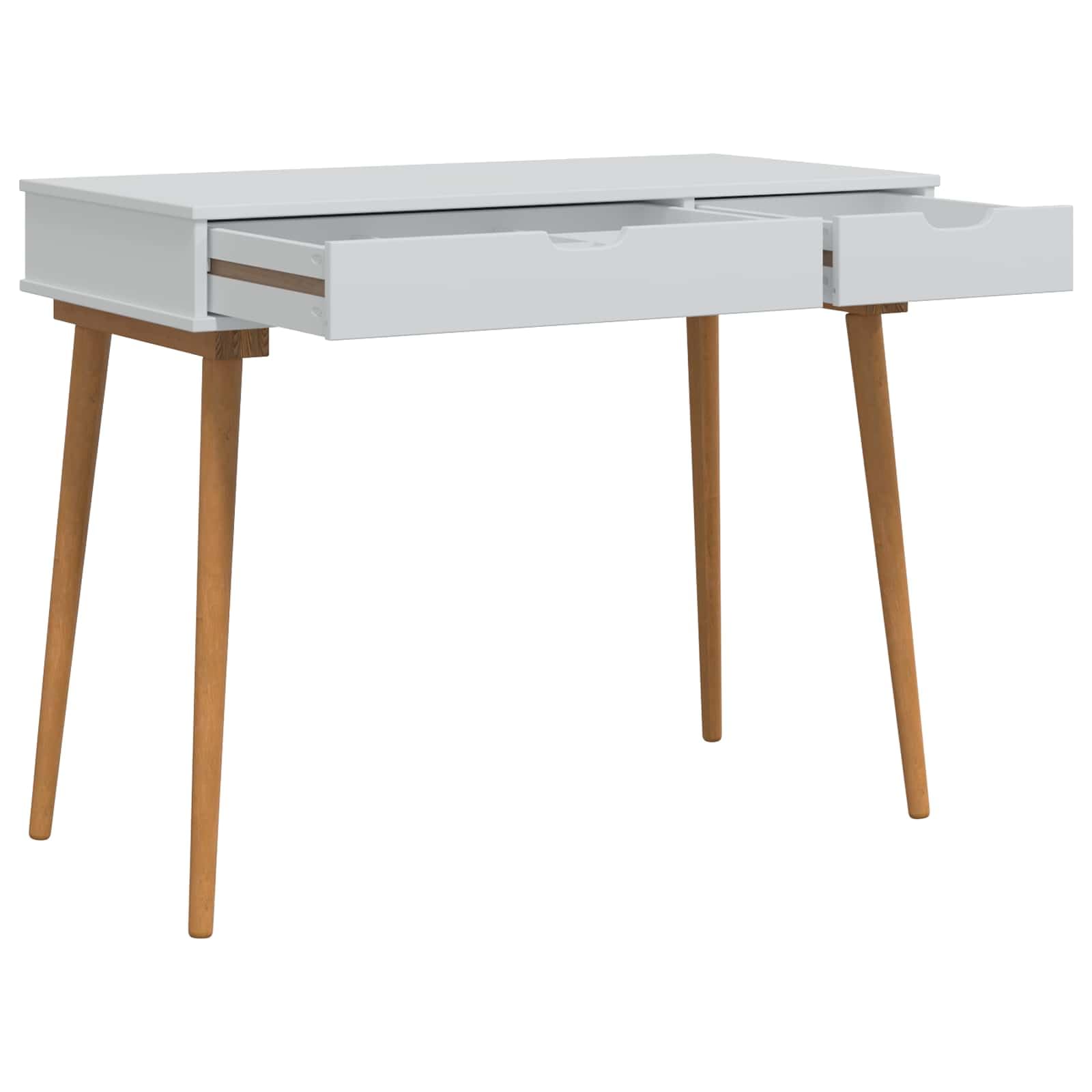 Schminktisch-Set FAUSKE 2 pcs Weiß 100 x 50 x 103,5 cm mit Spiegel Schubladen Hocker Stauraum für Schlafzimmer Jugendzimmer und Mädchen ideal für Make-up und Pflege