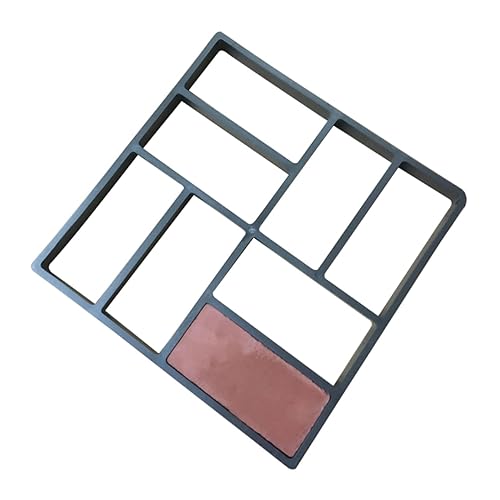 CAXUSD Molde de camino de jardín DIY molde de pavimentación manual Moldes de acera para pasarela de hormigón Moldes de camino Molde de ladrillo de