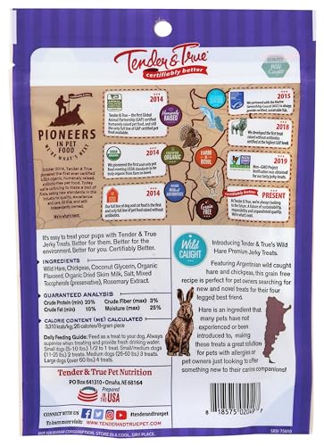 Tender-True-Wild-Hare-Jerky-Treat-4-oz-Bag - Cucciolini Doodles Tender-True-Wild-Hare-Jerky-Treat-4-oz-Bag