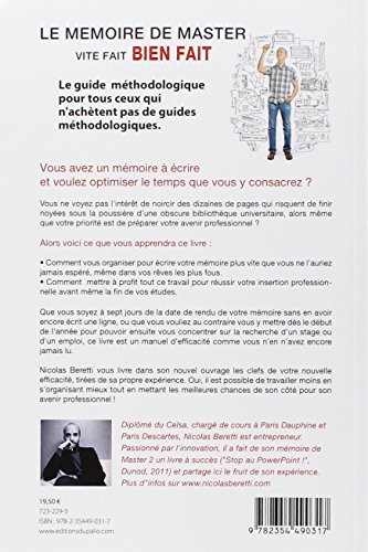 Le mémoire de master, vite fait bien fait