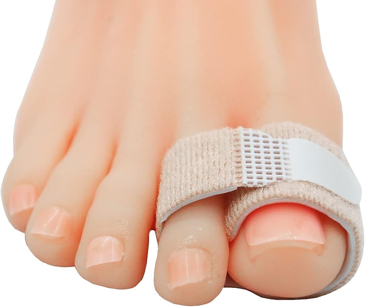 Hammer Toe Straightener | Toe Separator for Crooked Toes | Broken Toe Wrap Separator | Toe Corrector Cushion Bandage | Hammer Toe Splint Protector | Overlapping Toe Support (2 Pcs)
