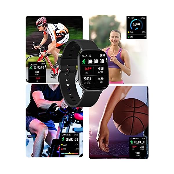 ELEXUS Smart Watch Fitness Tracker for Men Women,Heart Rate Activity Tracking Sport Smartwatches, Waterproof Pedometer Watches with Sleep Monitor Smartwatch Compatible iPhone and Android Phones
