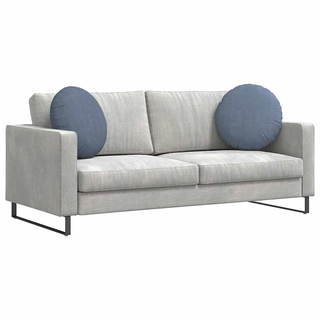 Cuscino per sedia, 2 pezzi, blu, diametro 50 x 19 cm, in tessuto a coste, imbottitura in poliestere morbido, sfoderabile, versatile, per divano, panca e interni, comodo cuscino per sedia