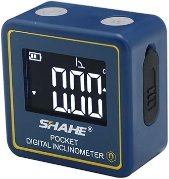 SHAHE Small Digital Level Rechargeable Protractor Inclinometer Digital Angle Gauge Mini Protractor Angle Finder Measuring Tool for Woodworking Table saw