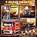 Sluban City Fire Training Set, Fire Rescue Building Set with 4 Fireman Minifigures & Fire Truck, Compatible with Lego City Fire Station Set, Building Toys Gifts for Boys Aged 6-12, 585 PCS