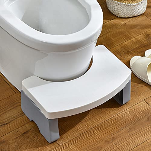 Collapsible Step Toilet Stool Bathroom Squat Aid For Constipation Relief For Faster, Easier Relief (White) #TOP7