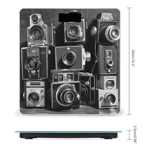 Báscula Digital de Baño Retro 400lb Capacidad vidrio templado miniatura 2