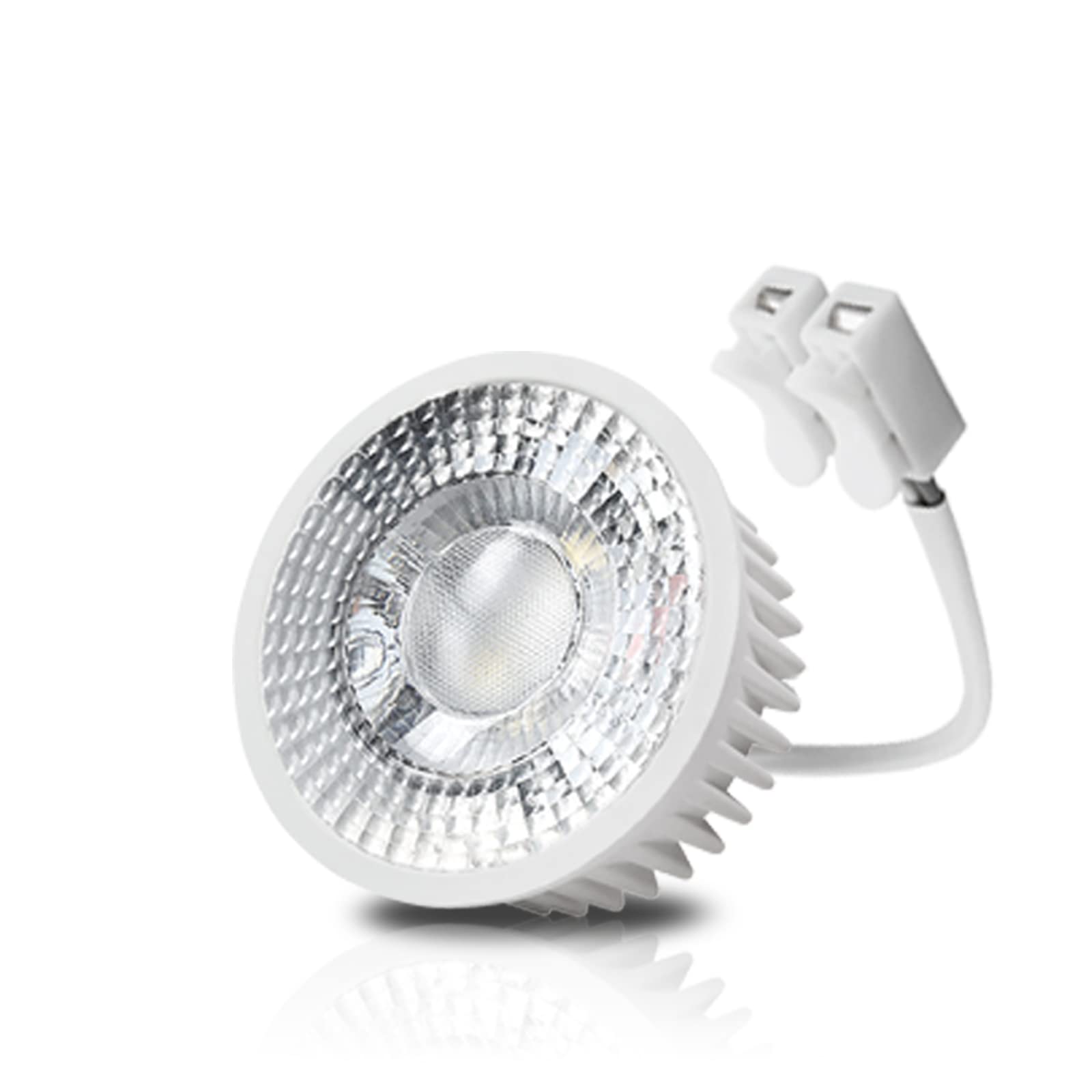trendlights24 LED Modul 5W extra flach 50 x 23 mm 230V Neutralweiß 10x Spot | für Einbaustrahler, ultra flach, 23 mm hoch, 400lm, 4000k, 50° Abstrahlwinkel, Perfekter Ersatz für GU10 MR16