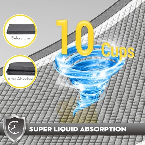 Image of CROCI Potty Pads for Dogs XXL 30x36in, Charcoal Pet Pee Pads Odor-Control & Super Absorbent Up to 10 Cups, 6-Layer Quick Dry & Leak-Proof with Adhesive Tabs, Disposable (40 Counts)