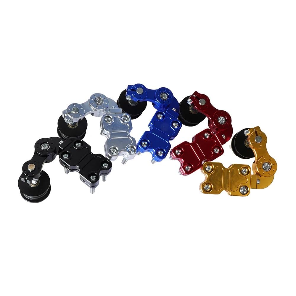 Ajusteur de Chaîne Rouleau tendeur de chaîne de réglage, pièces de Transmission de chaîne de moto pour Chopper ATV, accessoires de Modification Tendeur de Chaîne de Réglage de | Silver