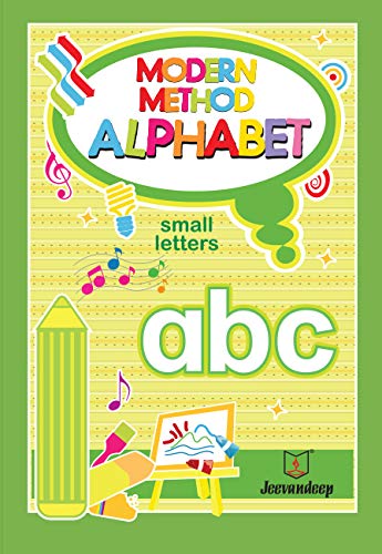Jeevandeep Modern Method Alphabet - Small Letters with Red and Blue Lines. 3-6 years