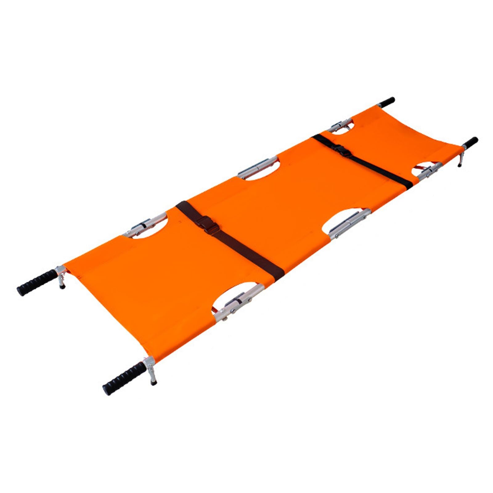 SWENEEN Aluminum Portable Foldable Stretcher,Rescue Ambulance Stretcher,Search And Rescue,With 4 Brackets,350 Lb Capacity,For Patient Transfer In Hospitals,Firefighting,Sports S,Orange