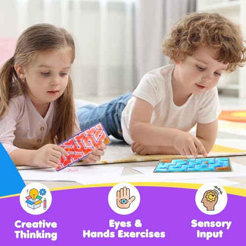 12-Pack Sensory Maze Fidget Toys for Kids & Adults: Quiet Squishy Calming Tools for Autism Children - Anxiety Fidgets for Travel & Office - Classroom Must Haves & Treasure Rewards Party Favors - Image 6