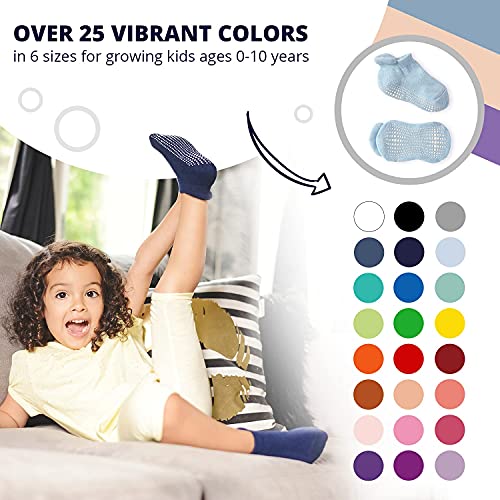 Image of LA Active Grip Ankle Socks - 6 Pairs - Baby Toddler Infant Newborn Kids Boys Girls Non Slip /Anti Skid