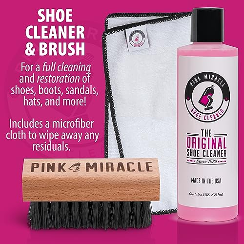 Pink Miracle Shoe Care Kit - Includes 8 Oz. Shoe Cleaner And Brush, The Protector Sneaker Repellent Spray thumb #1
