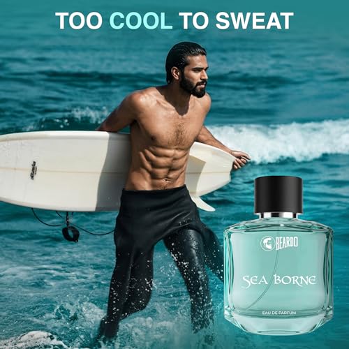 Image of BEARDO Sea Borne Eau De Parfum for Man, 100ml| Long Lasting Fragrance | Perfume For Man | Citrus, Fresh & Aquatic | Gift For Men | Husband | Boyfriend