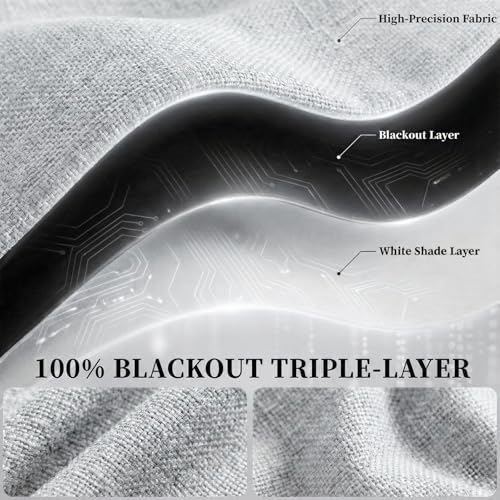 Image of 100% Self Adhesive Blackout Curtains- Stick on Curtains Shades Window Blinds Curtains No Rod Needed Easy to Hang Curtain, Use for Bedroom, Roman Shades, W52 x L72 inch, 1 Panel, Off-White