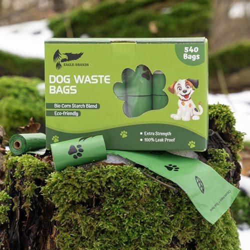 Image of Biodegradable Dog Poop Bags - Eco-Friendly, Heavy Duty, Lavender-Scented, Compostable, Disposal Bags, 540-Count, Perfect for Doggie Poop and Baby Dirty Diaper Disposal