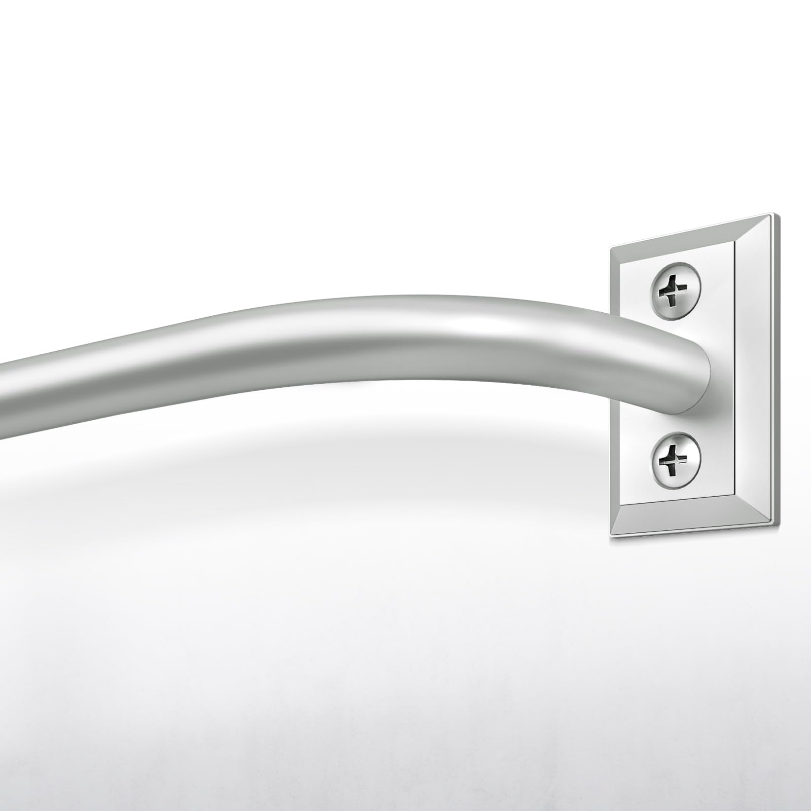 Hei!Dear Blackout Curtain Rod for Windows 48 to 84 inch (4-7Ft), Wrap Around Room Darkening Curtain Rods, 5/8" Samll Adjustable Modern Decorative