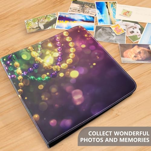 Álbum de fotos adhesivo DIY de cuero PU FLildon Scrapbook Album con 40 páginas tamaño 8x10 para recuerdos miniatura 5