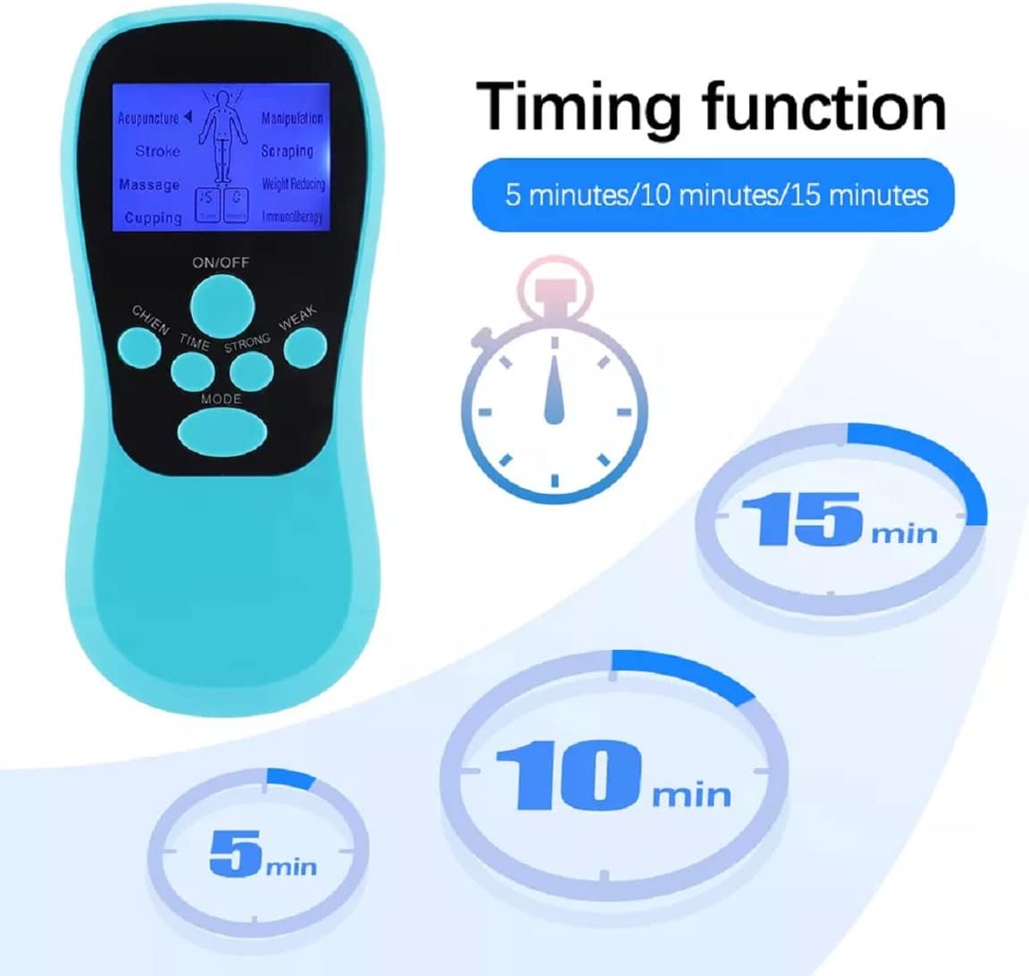 Agam JSM020 Mini Electronic Physiotherapy Tens Machine 8 Mode with 4 Pads (Rechargeable)