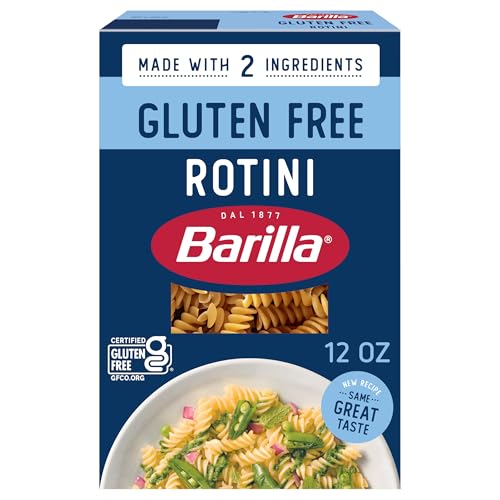 Barilla Gluten Free Rotini, 12 Ounce - Non-GMO Gluten Free Pasta Made with Blend of Corn & Rice - Vegan