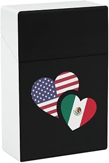 Mexico US Flag Cigarette Case Waterproof Cigarette Holder Box Portable Flip Open Cigarette Pack