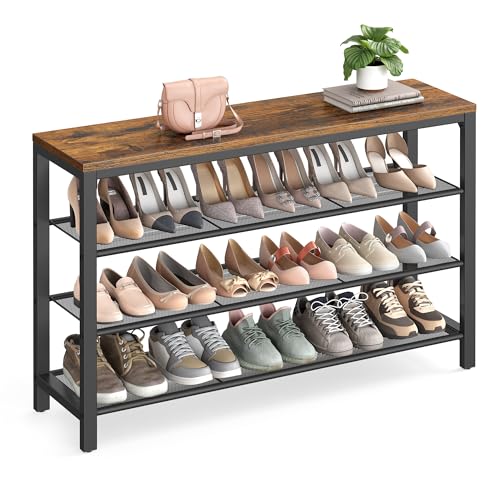 VASAGLE 4 Tier Shoe Rack, Shoe Organizer for Closet, Entryway, 16-20 Pairs of Shoes, Large Shoe Rack...