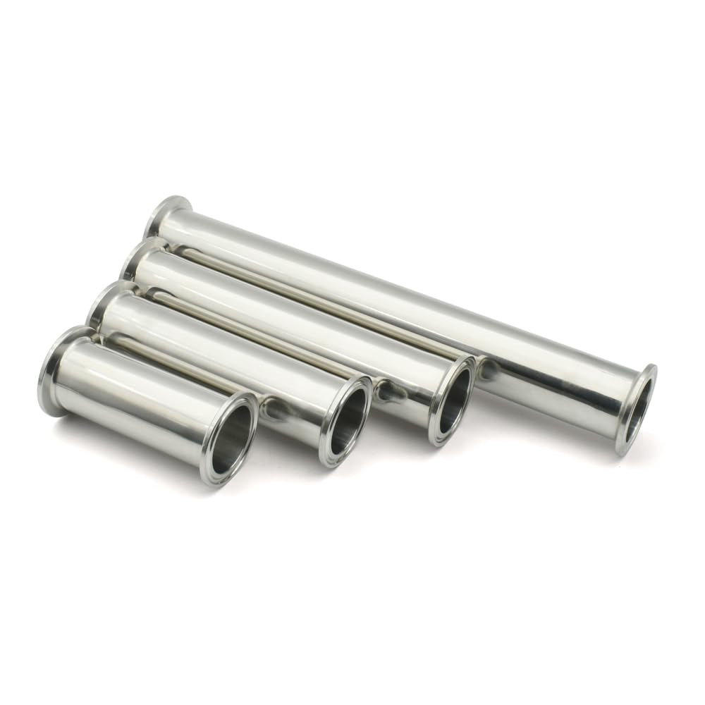 Raccords de tuyaux courts sanitaires à trois clips 3/4 "-4" SS304/316L, fabriqués soi-même, circulaires à trois clips, longueur 50,5-119 mm, 100-500 mm(OD25 X Ferrule50.5,Length 300mm)