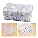 5 Pack Plastic Jewelry Organizer Box 18 Big Girds Clear Storage Organizer Case with Adjustable Dividers Jewelry Storage Container Multi Compartment Storage Box for Washi Tape, Bead, Gem, Rock