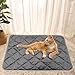 Self Heating Pets Pad Dogs Cat Thermal Washable Soft Comfortable Cage Self Warming Mat Crate Blanket Cushion for Kitty Indoor Animals Home, Gray 40x50cm