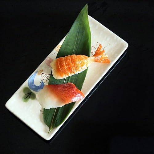 Miniatura 6 de Kichvoe 100 hojas de bambú de hierba de sushi – hojas reales japonesas de sushi baran sashimi placa hoja – hojas decorativas para platos de sashimi