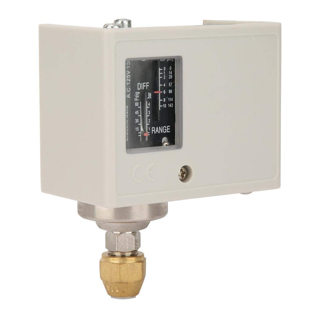 Druckschalter, 24V-380V Elektronischer Luft-Wasser-Pumpen-Kompressor-Druckregler Druckschalter, passend für Freon, Luft, Flüssigkeit