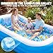 AixPool 2026 Large Inflatable Pool with Big Backrest&Seat,Oversized Thickened Blow Up Pool for Adult,Inflatable Backyard Pool for Adult,Durable Family Swimming Pool Summer Water Party98''x63''x21.6''