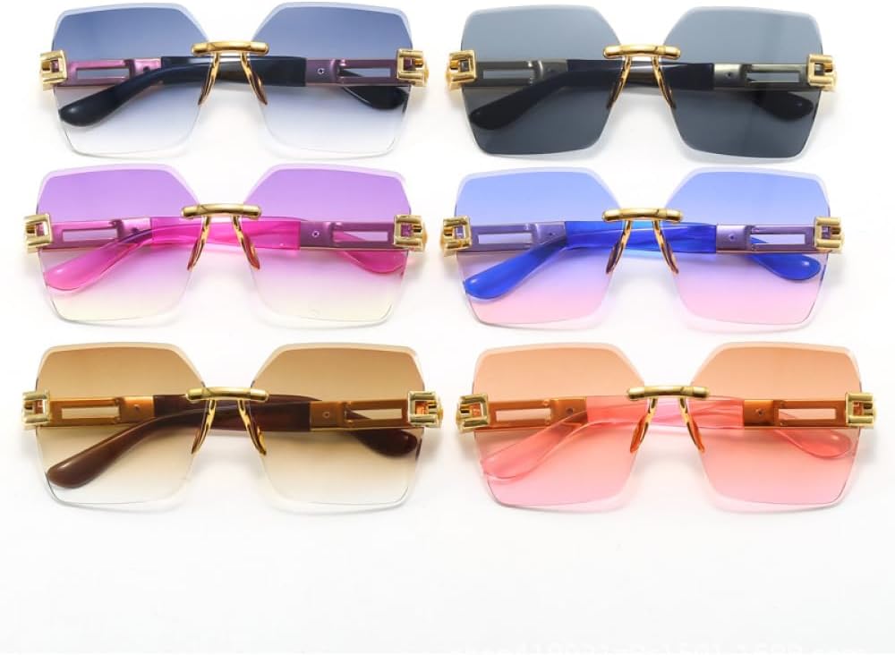 MUTYNE Borderless Trimming Sunglasses Women's Fashion Sun Glasses Women Color Lens Trend Eyewear UV400