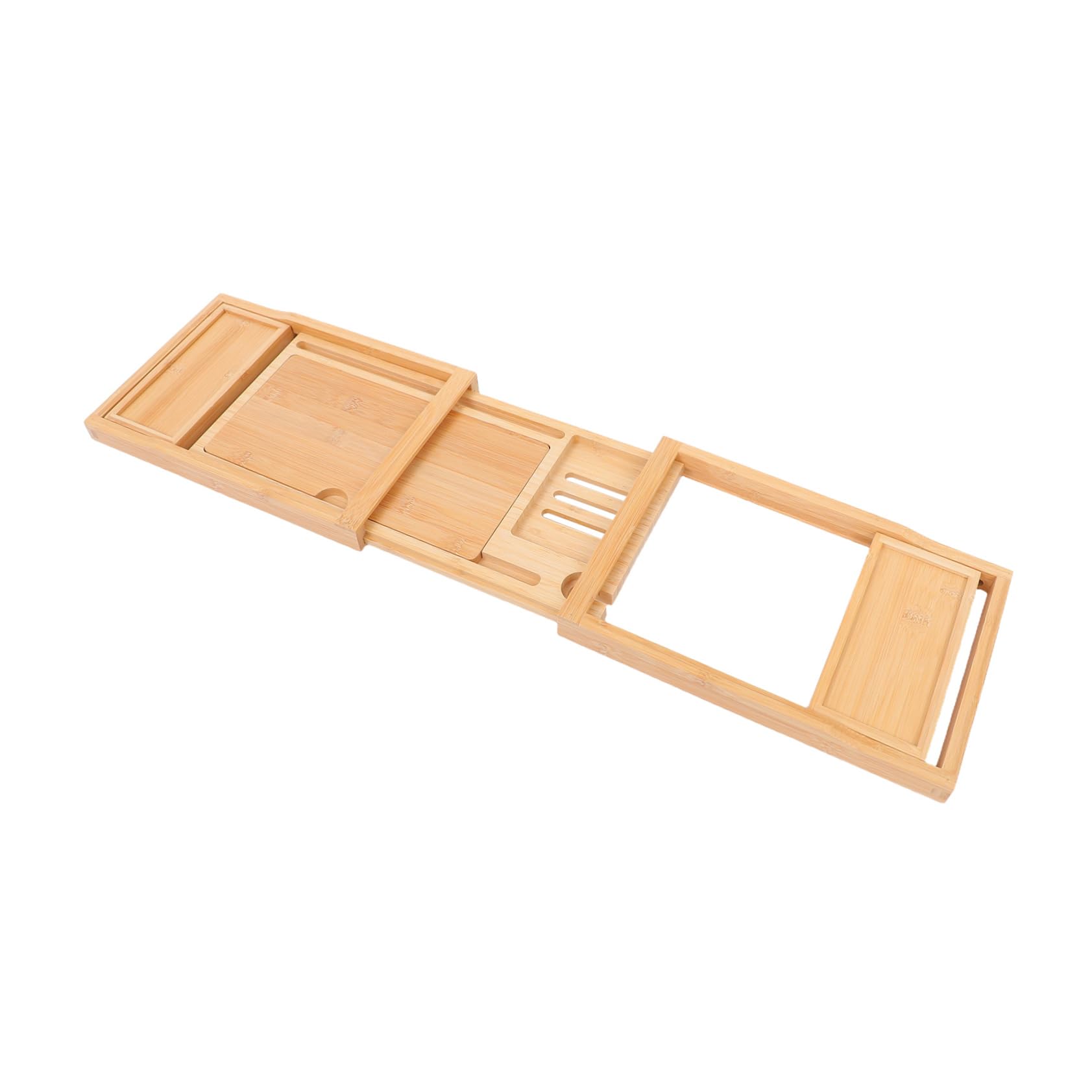 SOLUSTRE Adjustable Bath Tub Tray and Bathtub Holder with Phone Stand Versatile Organizer for Bathroom Toiletries Accessories and Towels