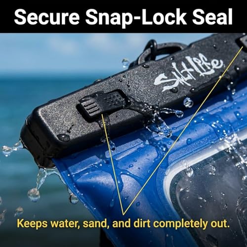 Salt Life Floating Waterproof Phone Case– IPX8 100% Waterproof Phone Case that Floats in Water, Universal Phone Dry Bag with Touchscreen Clear Window, Secure Seal Closure & Lanyard (Catch Me) - image 6